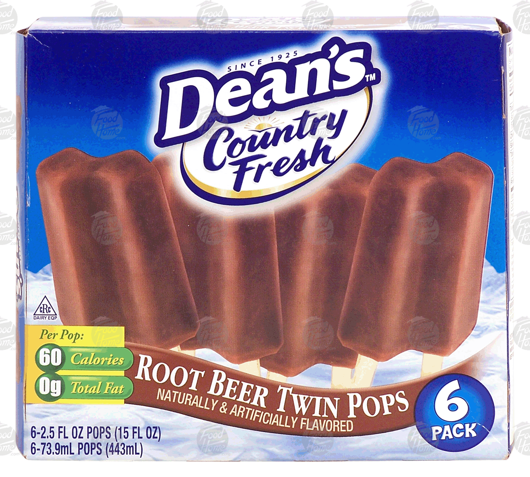 Dean's Country Fresh root beer twin pops, 6 pack Full-Size Picture